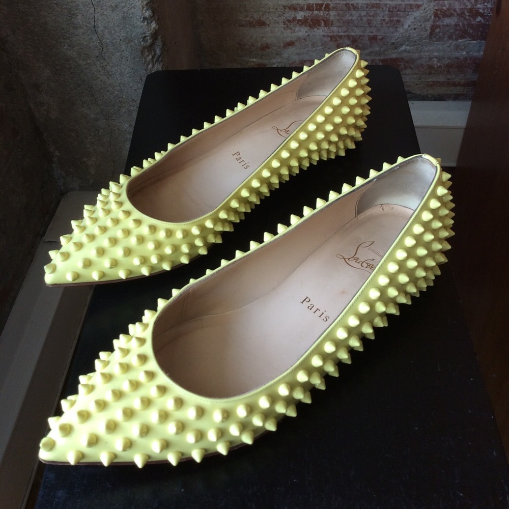 Christian Louboutin Spiked Pigalle Ballet Flats - Picture 2 of 8